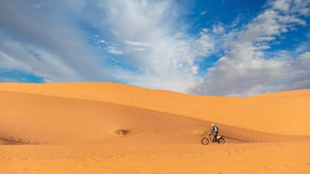 10 days motorcycle tour from Ouarzazate to Chegaga and Merzouga desert